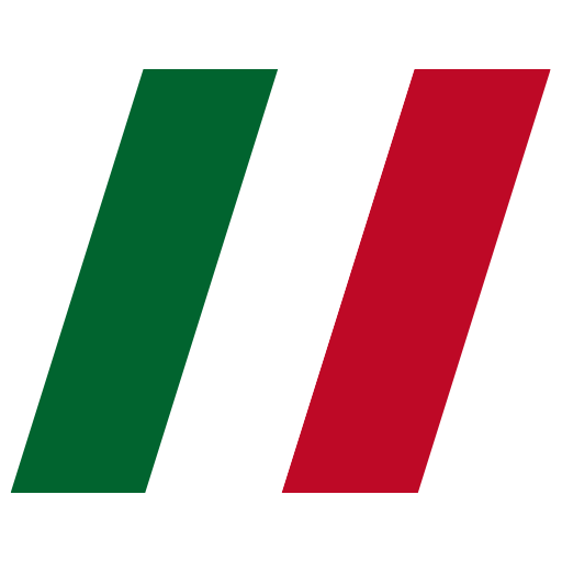 Italiaanse vlag die past bij het logo van ViaFarina, een Italiaanse groothandel